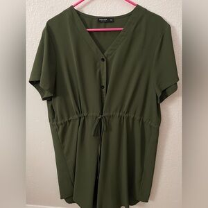 SHEIN Olive Green Midi Dress